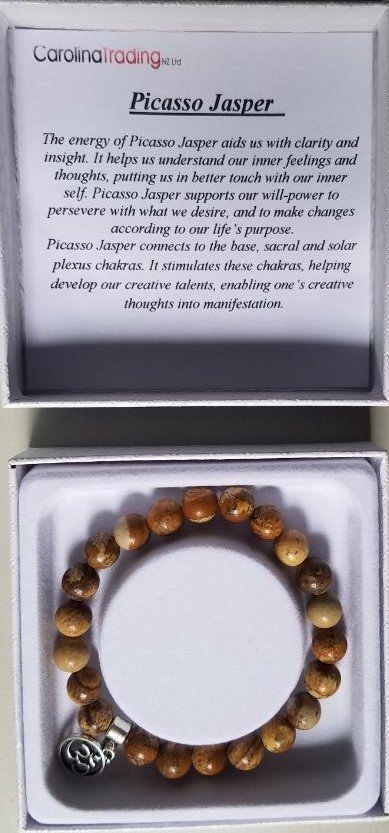 Multi Jasper astrology gem Bracelet with Round Shaped Natural multi colour  Jasper : Mahavir Gems